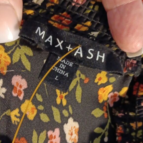 MAX +ASH Backless Floral Black Dress - Picture 8 of 8